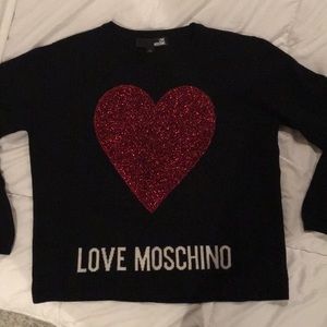 Love Moschino Metallic knit sweater